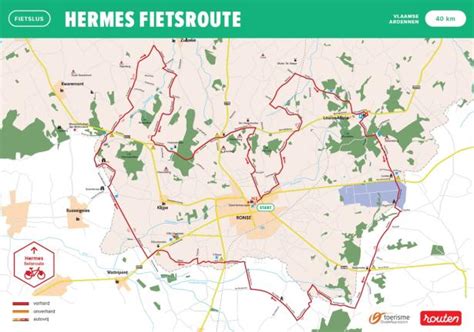 Hermes fietsroute (40 km) in Ronse 